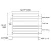 8 Bar Double Wide Towel Warmer ETW1-19 PS