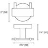 Ash Double Robe Hook dimensions