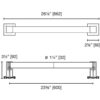 ADA-Safety-Bar—Straight-26-S3224ADA–dimensions ADA Safety Bar - Straight 26 S3224ADA dimensions
