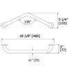 Angled Grab Bar 1013 dimensions