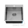 B1208 DROP-IN STAINLESS STEEL 1-HOLE SINGLE BOWL KITCHEN SINK @ spendapenny.ca