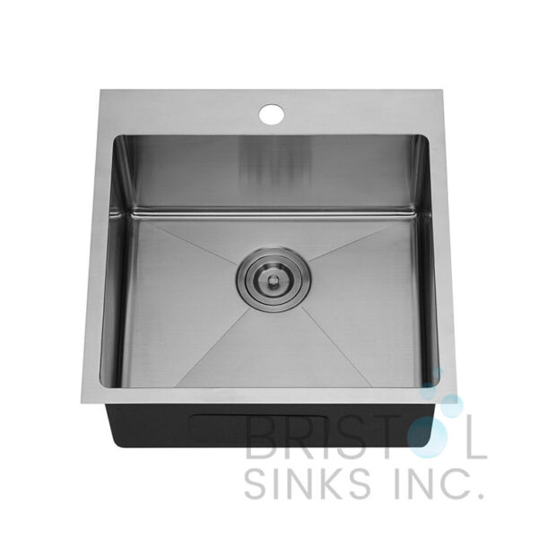 B1208 DROP-IN STAINLESS STEEL 1-HOLE SINGLE BOWL KITCHEN SINK @ spendapenny.ca