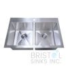 BRISTOL B1210 DROP-IN STAINLESS STEEL 1-HOLE DOUBLE BOWL KITCHEN SINK @ spendapenny.ca