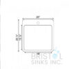 BRISTOL B201 DROP-IN STAINLESS STEEL 1-HOLE SINGLE BOWL KITCHEN SINK dimensions BRISTOL B201 DROP-IN STAINLESS STEEL 1-HOLE SINGLE BOWL KITCHEN SINK dimensions