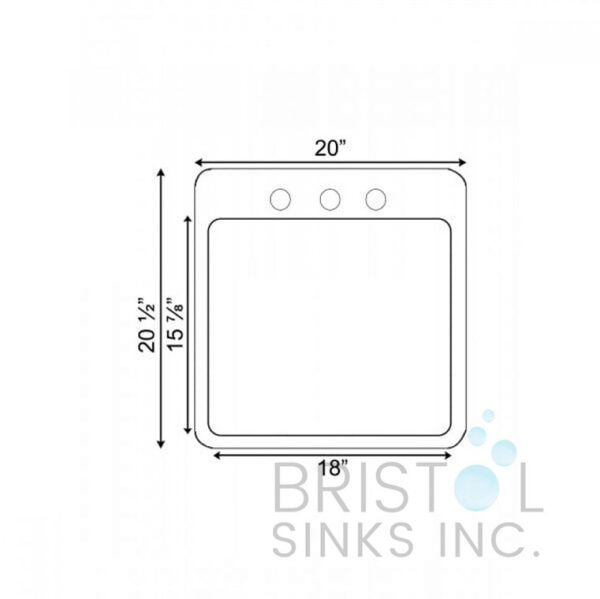 BRISTOL B202 DROP-IN STAINLESS STEEL 3-HOLE SINGLE BOWL KITCHEN SINK dimensions @spendapenny.ca BRISTOL B202 DROP-IN STAINLESS STEEL 3-HOLE SINGLE BOWL KITCHEN SINK dimensions @spendapenny.ca