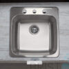 BRISTOL B204 DROP-IN STAINLESS STEEL 3-HOLE SINGLE BOWL KITCHEN SINK install