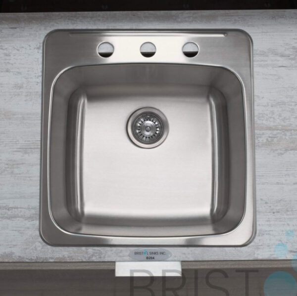 BRISTOL B204 DROP-IN STAINLESS STEEL 3-HOLE SINGLE BOWL KITCHEN SINK install BRISTOL B204 DROP-IN STAINLESS STEEL 3-HOLE SINGLE BOWL KITCHEN SINK install