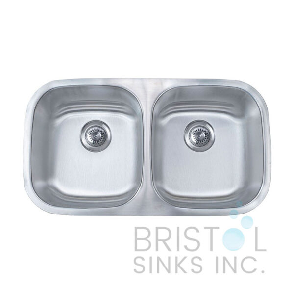 BRISTOL B411 UNDERMOUNT STAINLESS STEEL DOUBLE BOWL KITCHEN SINK