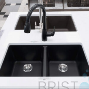 BRISTOL VIRTUO GRANITE DOUBLE UNDERMOUNT EQUAL BOWL KITCHEN SINK