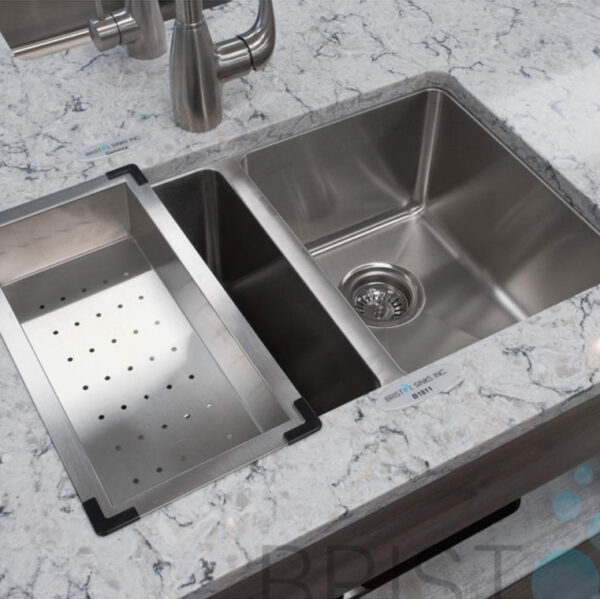 BRISTOL ZERO RADIUS STAINLESS STEEL OVER THE SINK STRAINER - B1800 install