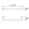 CR3824-dimensions The Classic-R Collection Single Towel Bar CR3824 dimensions