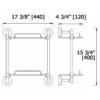 Double Glass Shelf CR3852 dimensions