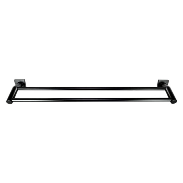 Extended Double Towel Bar H2630D Matte Black