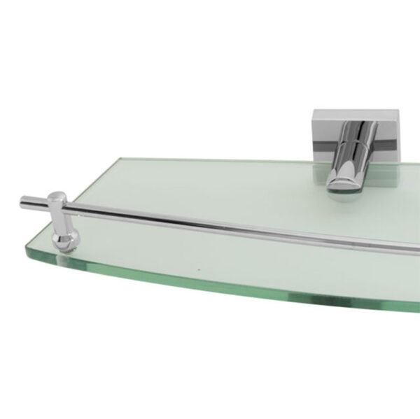 Hero Single Glass Shelf Chrome close up H2687