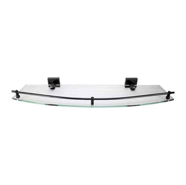 Hero Single Glass Shelf Matte Black H2687