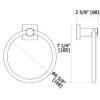 Hand Towel Ring H2680 dimensions