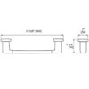 Single Towel Bar J1824 dimensions
