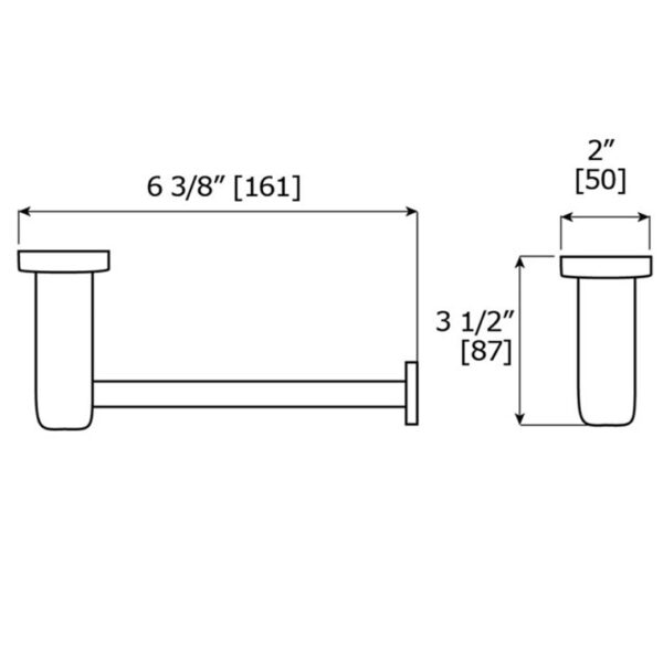 Jazz Paper Holder J1880RH dimensions