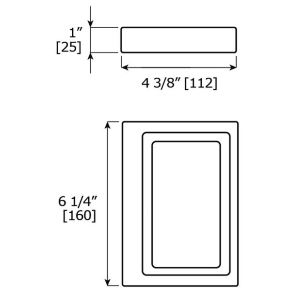 Jazz Soap Dish and Holder J1885 dimensions