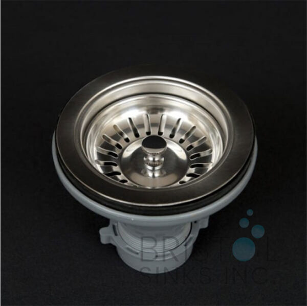 STANDARD SINK STRAINER – STAINLESS STEEL BY BRISTOL SINKS dark bg STANDARD SINK STRAINER - STAINLESS STEEL BY BRISTOL SINKS dark bg
