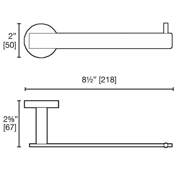 Ash Hand Towel Bar A6980 Dimensions