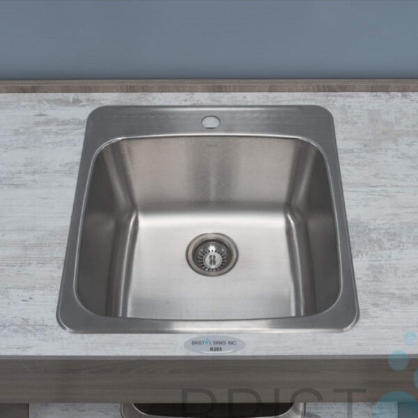 B203 DROP-IN STAINLESS STEEL 1-HOLE SINGLE BOWL KITCHEN SINK install