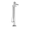 Kubik 2-Way Type T (Thermostatic) Coaxial Floor-Mount Tub Filler With Hand Shower chrome