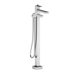 Kubik 2-Way Type T (Thermostatic) Coaxial Floor-Mount Tub Filler With Hand Shower chrome