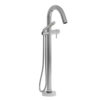 Pallace 2-Way Type T (Thermostatic) Coaxial Floor-Mount Tub Filler With Hand Shower chrome