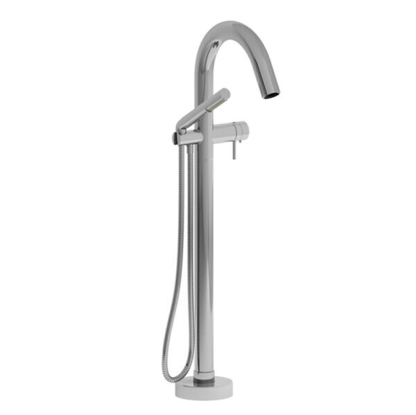 Pallace 2-Way Type T (Thermostatic) Coaxial Floor-Mount Tub Filler With Hand Shower chrome