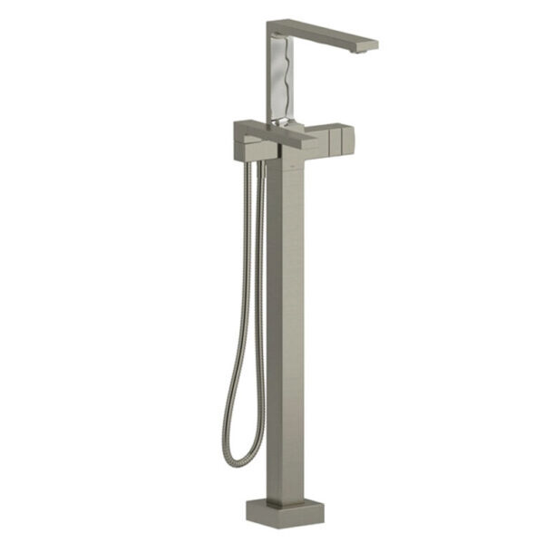 Reflet 2-Way Type T (Thermostatic) Coaxial Floor-Mount Tub Filler With Hand Shower brushed nickel