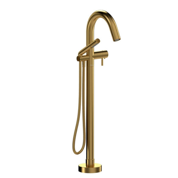 Riu-2-Way-Type-T-(Thermostatic)-Coaxial-Floor-Mount-Tub-Filler-With-Hand-Shower-brushed-gold Riu 2-Way Type T (Thermostatic) Coaxial Floor-Mount Tub Filler With Hand Shower brushed gold