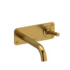 Riu Wall-Mount Bathroom Faucet brushed gold