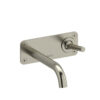 Riu Wall-Mount Bathroom Faucet brushed nickel