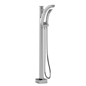 Salomé Floor-Mount Type T/P (Thermostatic/Pressure Balance) Coaxial Tub Filler With Hand Shower Chrome