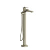 Zendo Single Hole Faucet For Floor-Mount Tub ZO brushed nickel