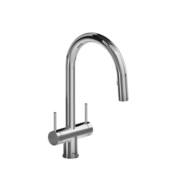 azure-chrome Azure Kitchen Faucet With Spray